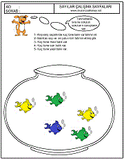 birinci sınıflar için sayı çizgi çalışmaları